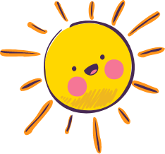 Ilustração de um Sol sorrindo